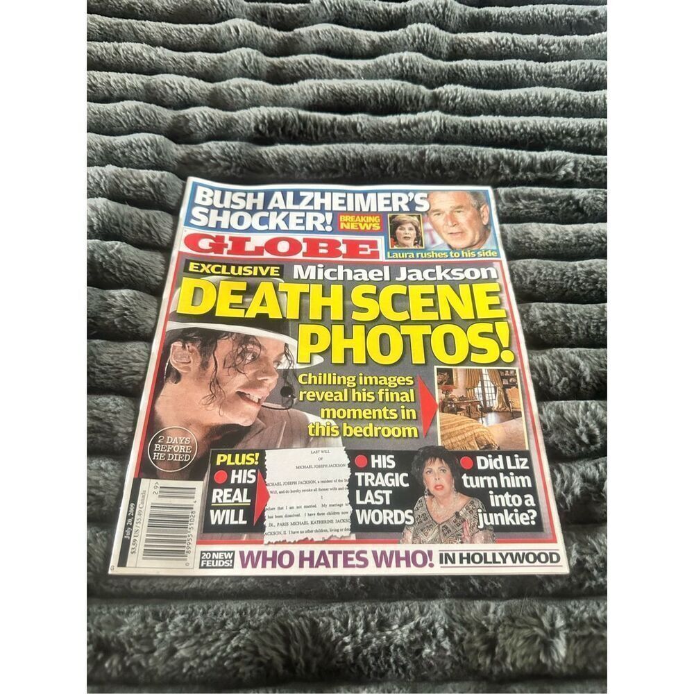 Globe July 2009 Elizabeth Taylor, Michael Jackson, George W. Bush, Magazine